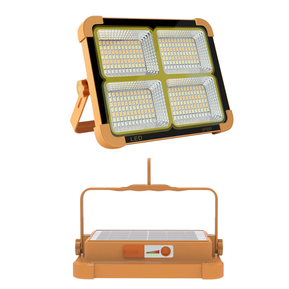 Luminária Recarregável Solar Led C/ Carregador Portátil IP66 - DM-181