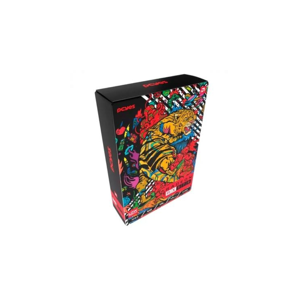 Placa De Video 4Gb RX 570 Gddr5 AMD Radeon PCYes Graffiti Series 128bits Dual Fan 4x Hdmi Low Profile - PVRX570LP4GBDF
