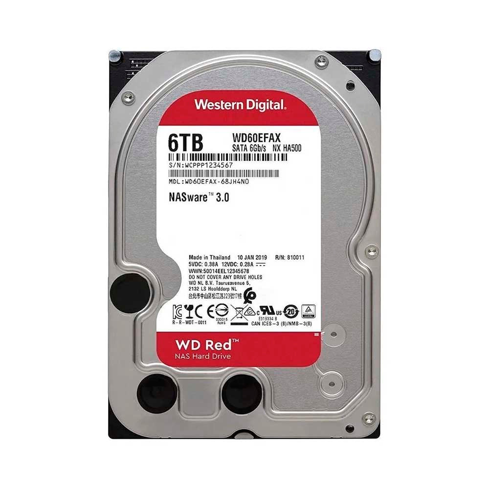 Hd Para Servidor Nas 6tb Western Digital WD Red Nas Sata 6gb/S 64mb - WD60EFAX