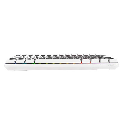 Teclado Gamer Mecanico PCYes Zot Outemu Blue Hotswap Abnt2 RGB Branco - PZWOHBLRGB