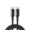 Cabo de Dados USB-C Essager 240w 1.0mt Nylon Preto - EXCTT3-JJ01-P