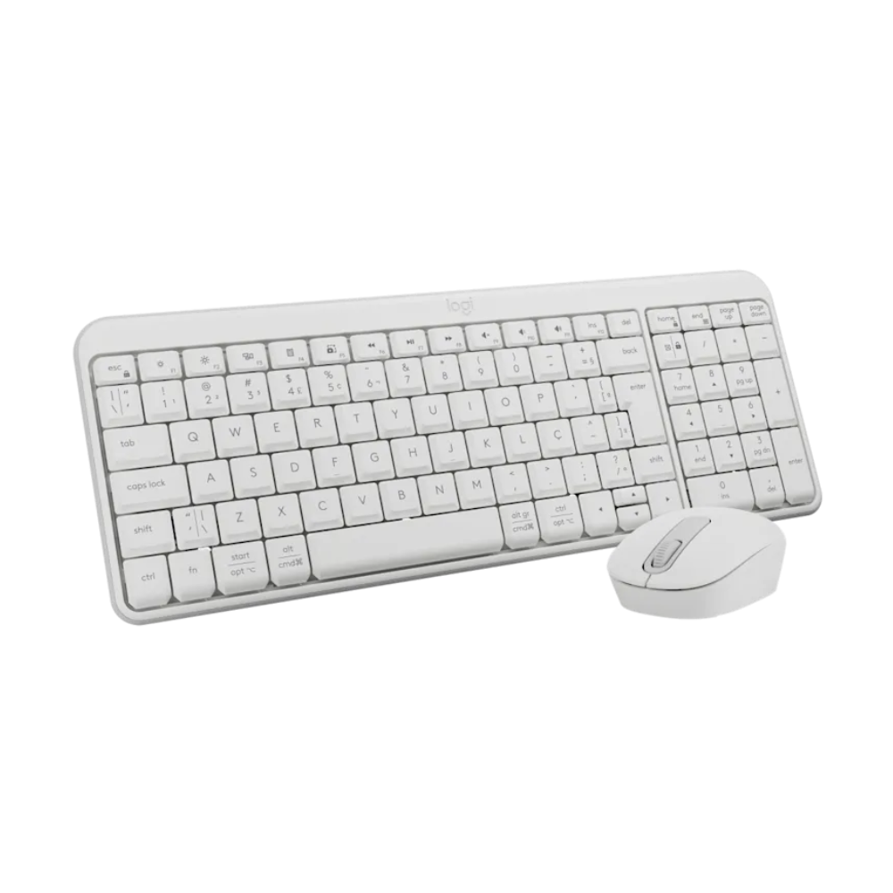 Kit Teclado E Mouse Sem Fio Bluetooth Compacto Logitech Mk250 Branco - 920-013517