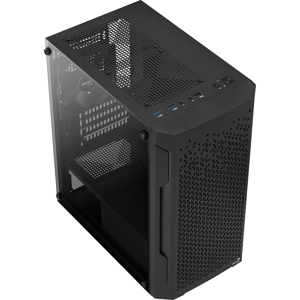 Gabinete Gamer Aerocool Mini Trinity Com lateral em Vidro Temperado Preto - 73880
