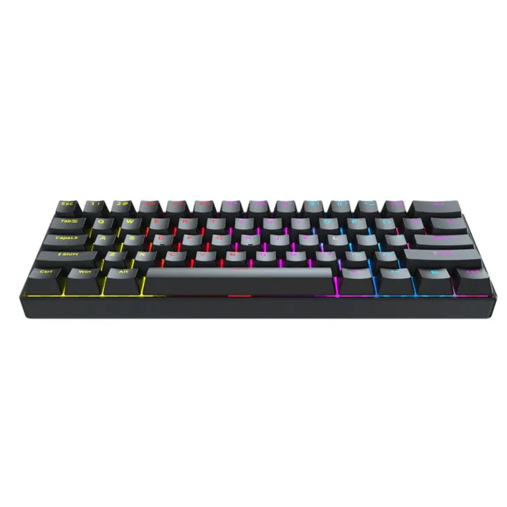 Teclado Gamer Mecanico Fantech 60% Usb-C RGB Switch Red Atom61 Preto - MK211