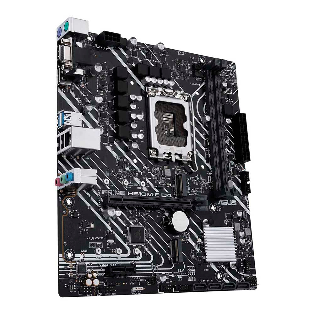 Placa Mae Asus Prime H610M-E D4 Intel Lga 1700 Ddr4 Hdmi USB 3.2 Displayport M.2 (12a Geração)