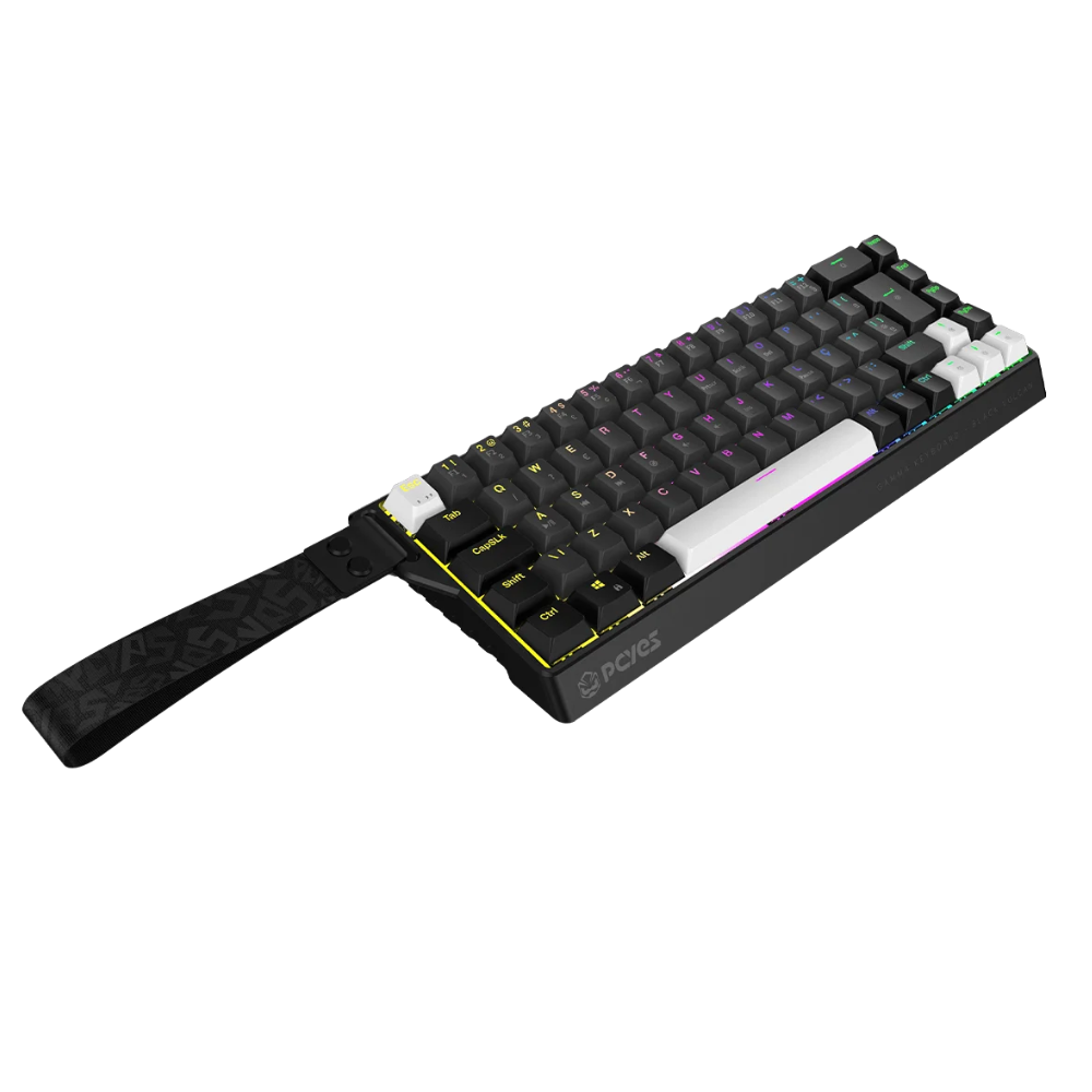 Teclado Gamer Mecanico Magnetico PCYes Gamma Black Vulcan 8000Hz Usb Led Rgb - PMGMBV