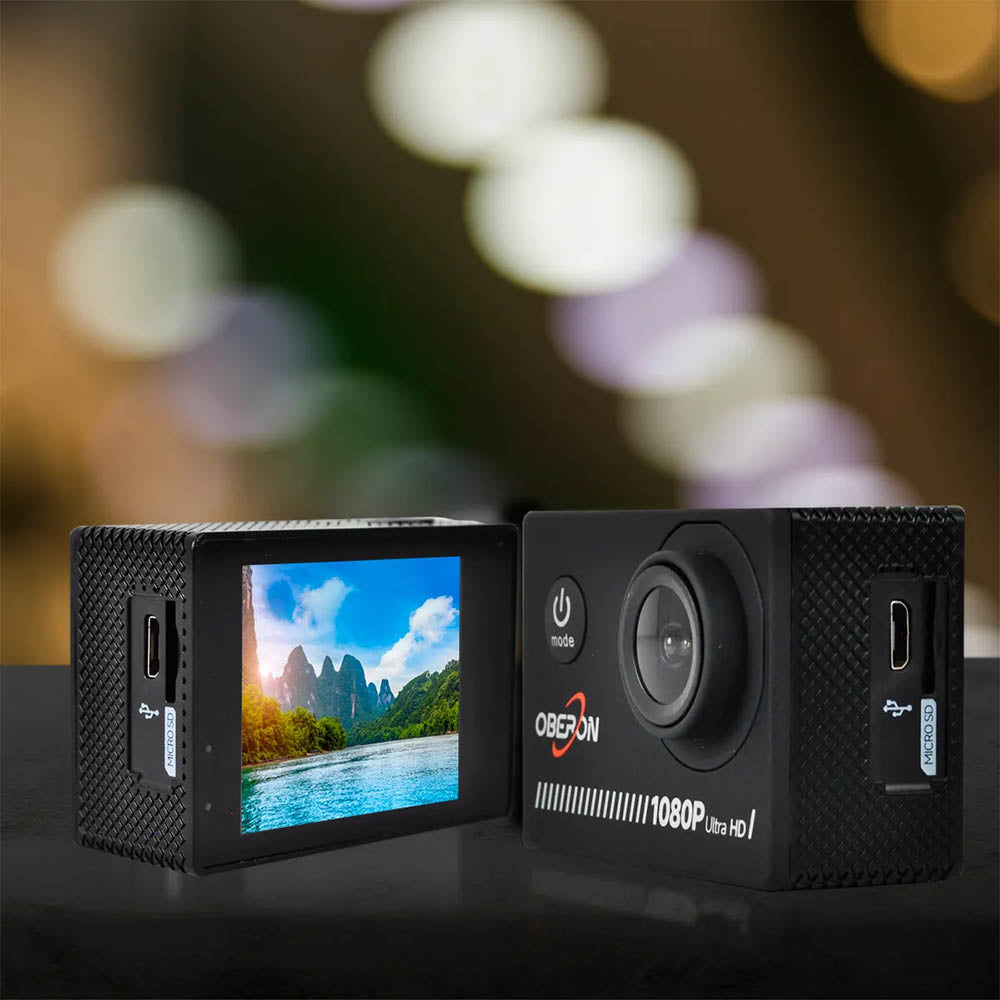 Camera de Ação Digital Hd 1080p 30Fps Angulo 120 Visor 2.0 Oberon - OR-CF1001