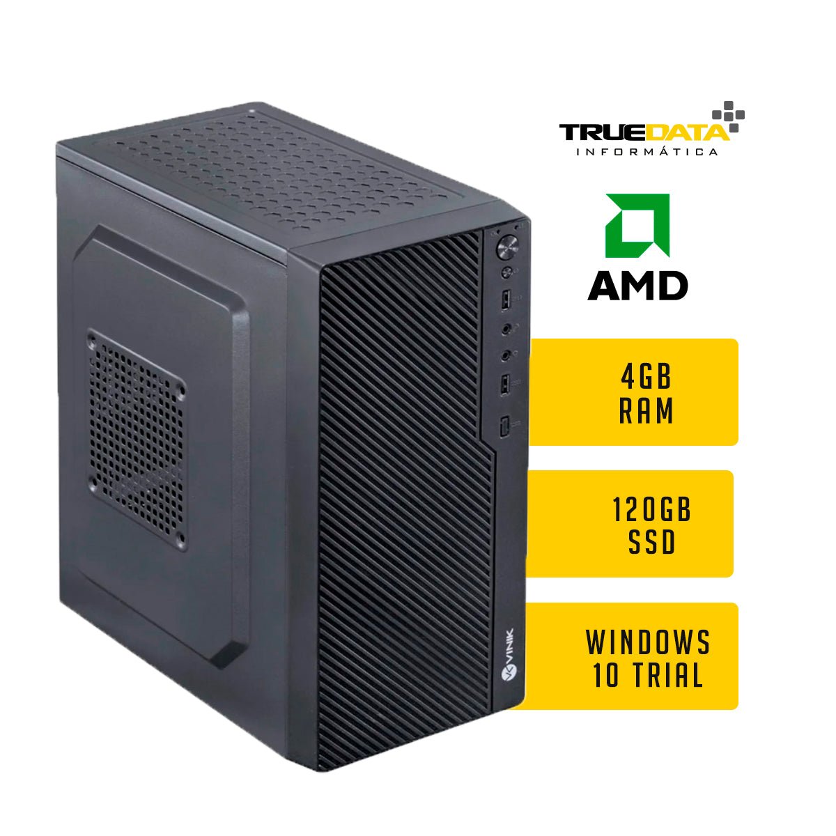 Computador Desktop Truedata AMD E1 - 2100 4gb Ssd 120gb - Truedata