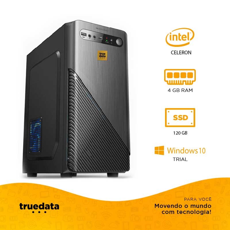 Computador Desktop Truedata Intel Celeron 2.41ghz 4gb Ssd 120gb - Truedata
