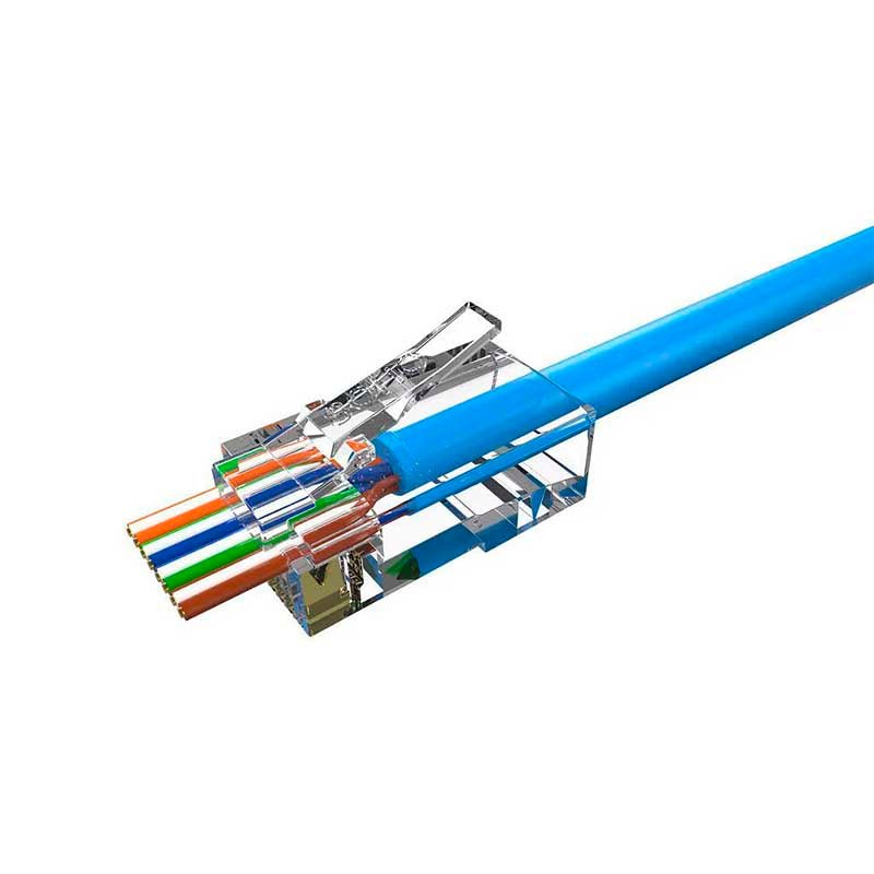 Conector Macho RJ45 cat6 Vazado Furukawa - Truedata