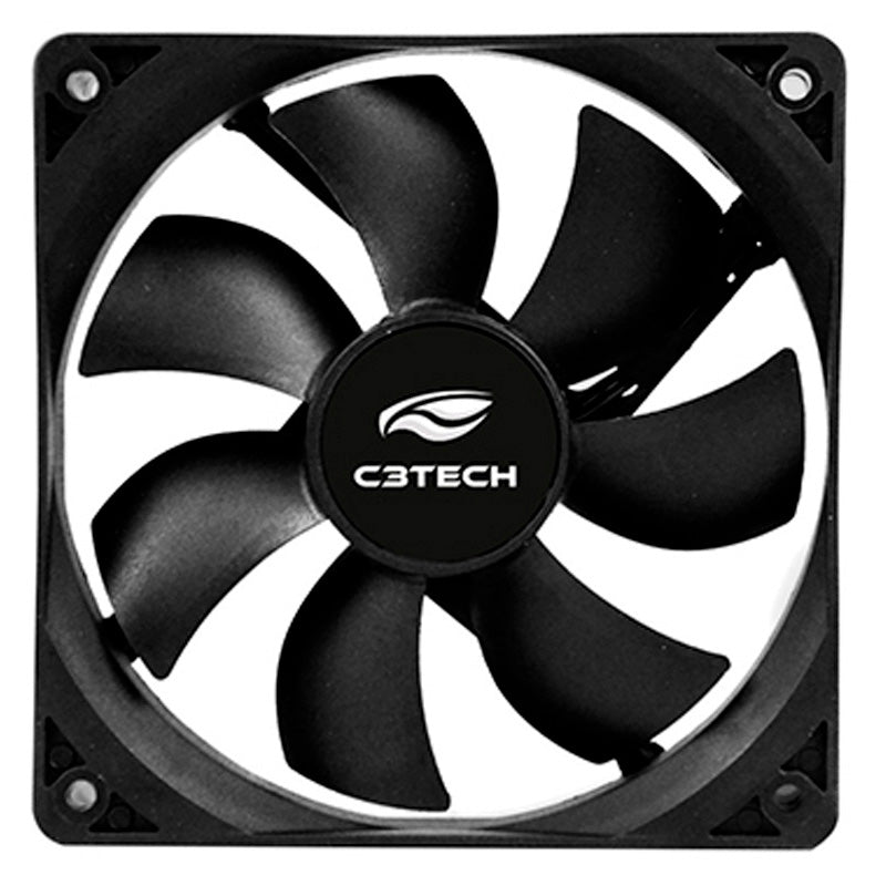 Cooler Fan para Gabinete C3Tech F7100 120x120x25mm Black - Truedata