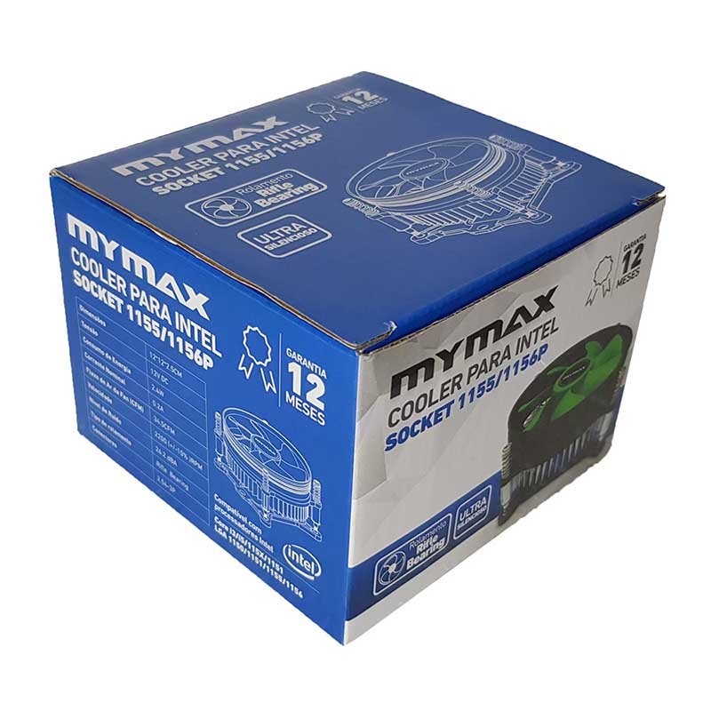 Cooler Para Processador Intel Socket 1150/1151/1155/1156P MyMax - MYC/TX900 - OR - Truedata