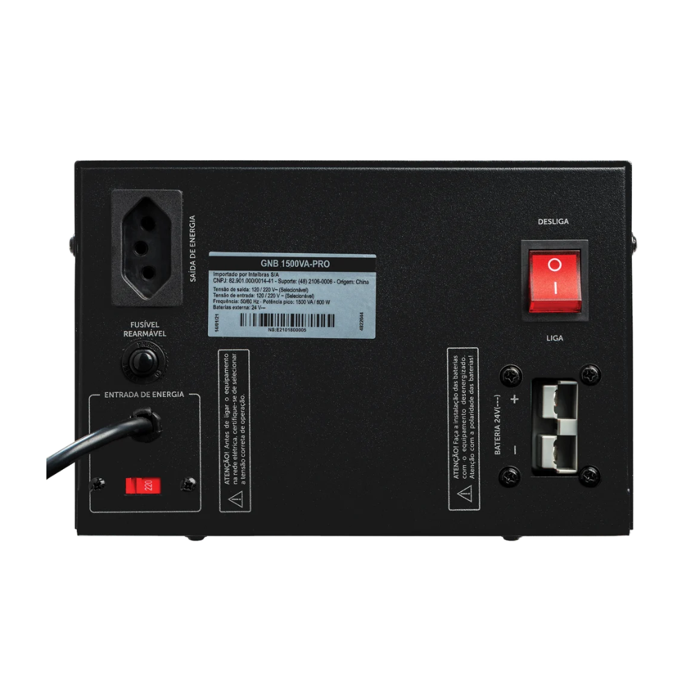 Nobreak Senoidal Intelbras 1500va PRO P/ Portão Bivolt Manual - 4822044