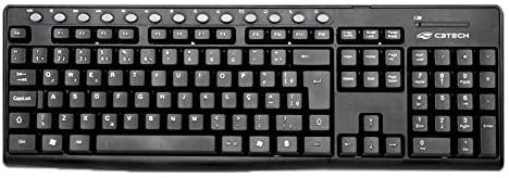 Kit Teclado e Mouse Sem Fio C3Tech Preto - K-W30BK