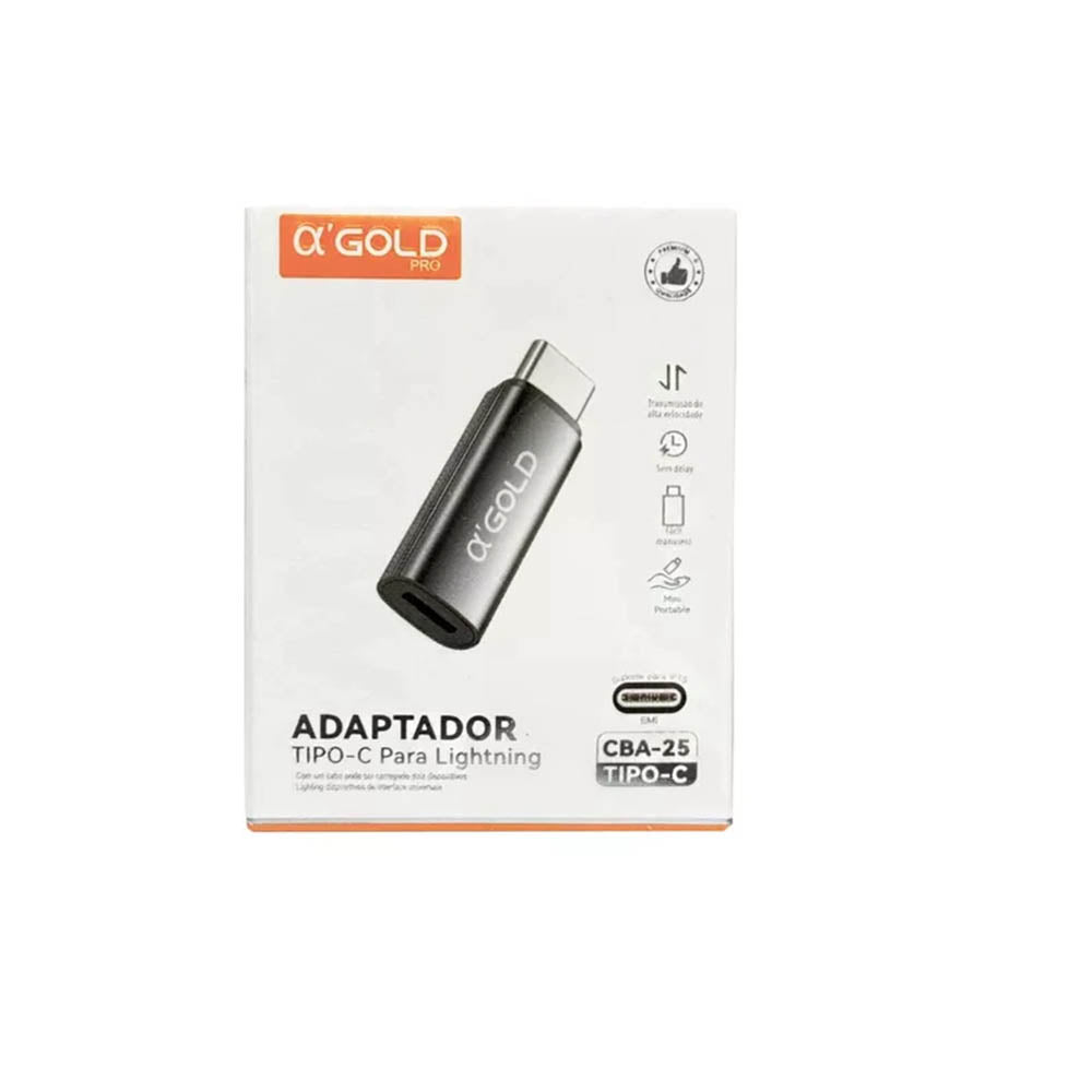 Adaptador Otg Lightning Fêmea Para Usb Tipo C Macho aGold - CBA-25