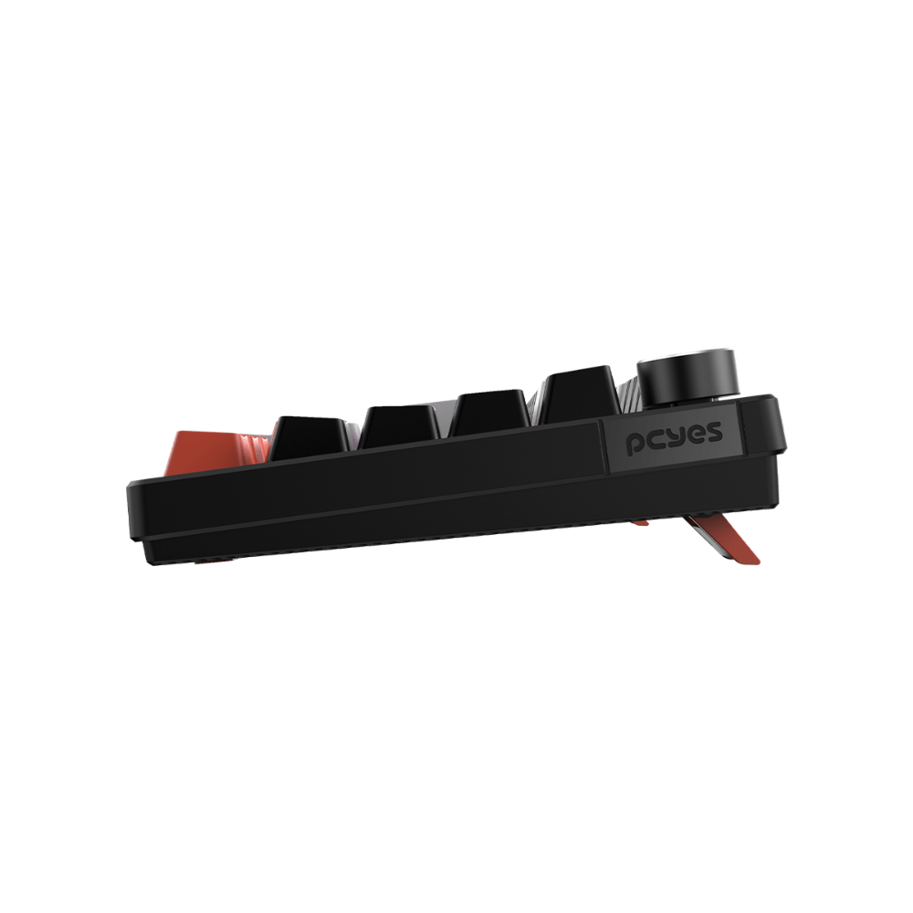 Teclado Gamer Mecanico PCYes Arkeum 75% Switch Blue Black Vulcan Preto / Cinza e Vermelho - AKBV75BBR