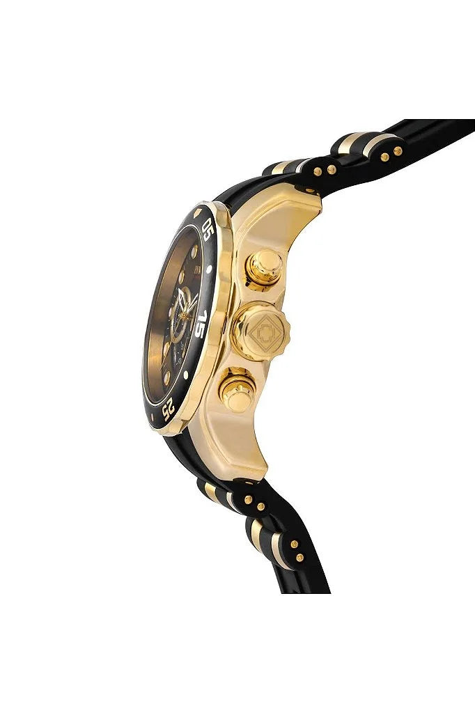 Relógio de Pulso Invicta Pro Diver Preto / Dourado Truedata