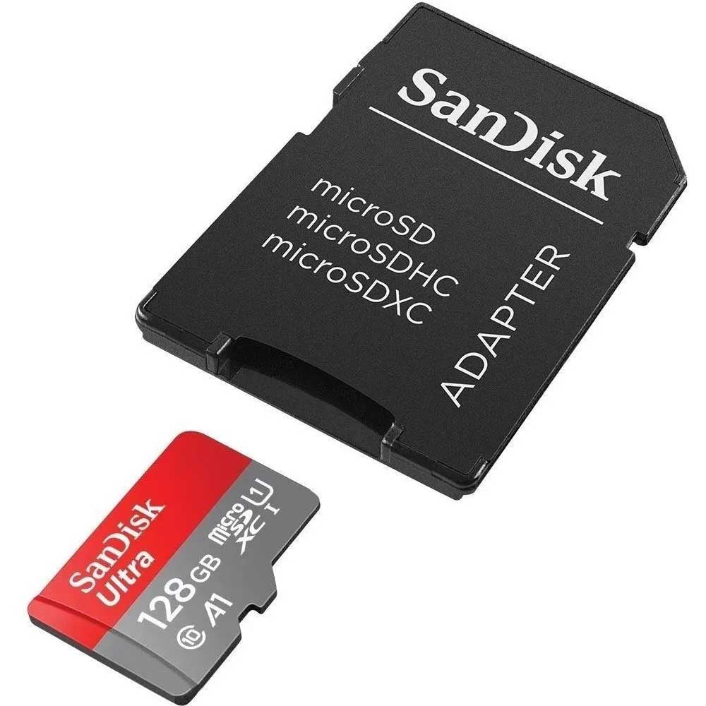 Cartão De Memória 128gb Micro Sd Card Cl10 Sandisk Ultra - Sdsquar-128g-Gn6ma