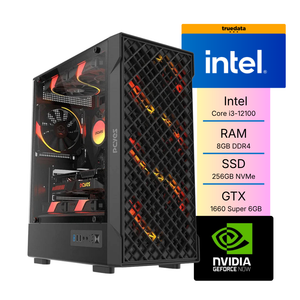 Computador Gamer Truedata Intel Core i3-12100 3.3Ghz 8gb Ddr4 Ssd 256Gb Nvme GTX 1660 Super 6Gb Fonte 500w