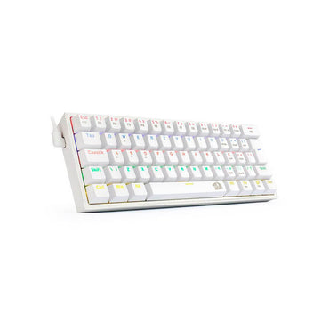 Teclado Gamer Mecanico Redragon Fizz RGB Branco Switch Azul - K617-R-W (PT-BLUE)