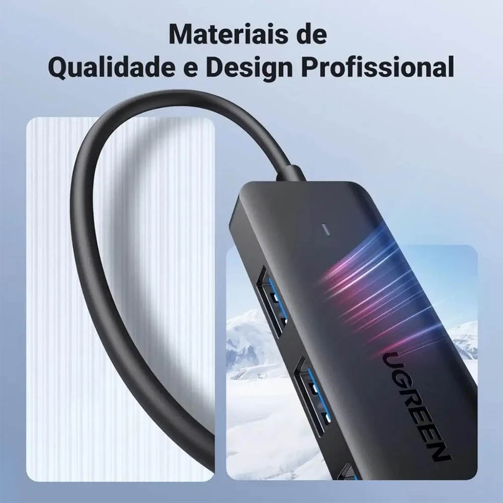 Hub Usb 3.0 Ugreen 4 Portas Ultra Fino - 25946
