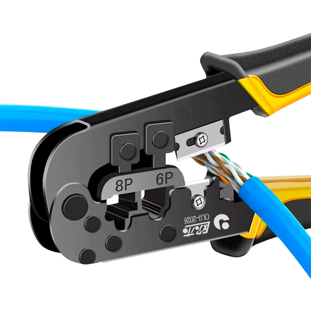 Alicate De Crimpagem Rapida C/ Catraca RJ45/RJ11/RJ12/8P6P BomVink - BOM-1713