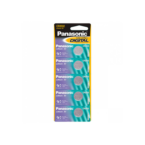 Bateria 3v Tipo Botão Cr2032 Panasonic (Cartela com 5) - 10084