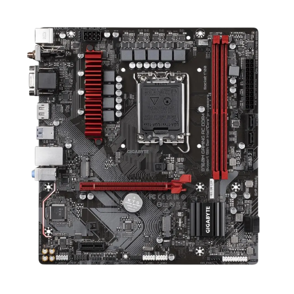 Placa Mae Gigabyte B760M Gaming AC Micro ATX Intel Lga 1700 Ddr4 Wi-fi Hdmi DP Usb-C (12a, 13a e 14a Geração)