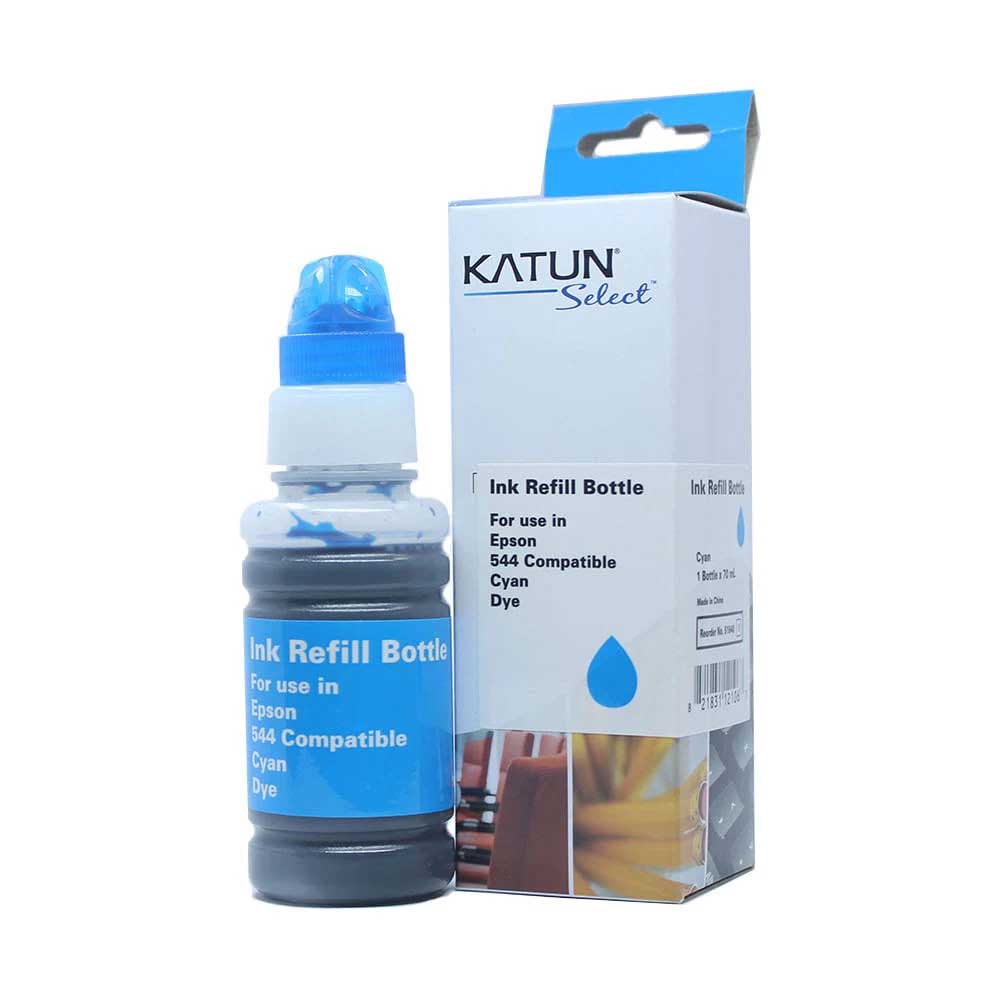 Refil De Tinta Katun P/ Impressoras Epson T544220 70ml - Ciano - P/ L3110 L3210 L3150 L3250 L5190 L5290 L5590