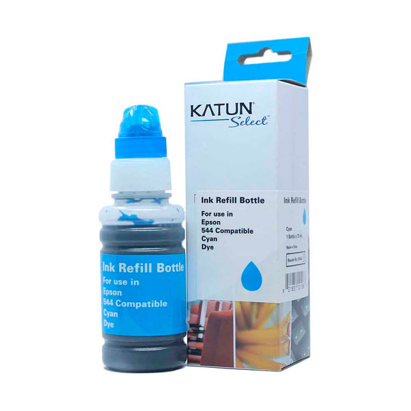Refil De Tinta Katun P/ Impressoras Epson T544220 70ml - Ciano - P/ L3110 L3210 L3150 L3250 L5190 L5290 L5590