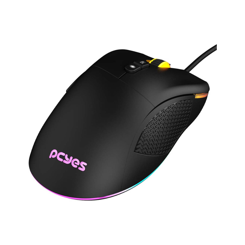 Mouse Gamer PCYes Gaius 6 Botoes 12400dpi RGB Preto - PMGGBV