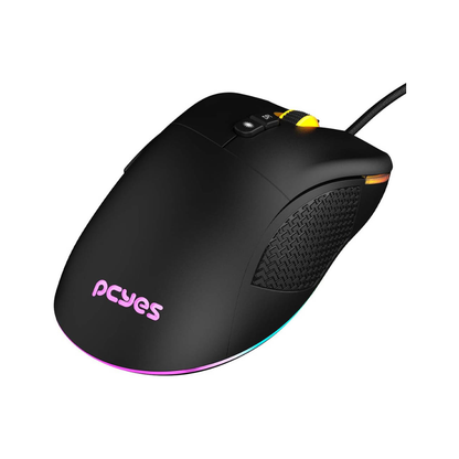 Mouse Gamer PCYes Gaius 6 Botoes 12400dpi RGB Preto - PMGGBV
