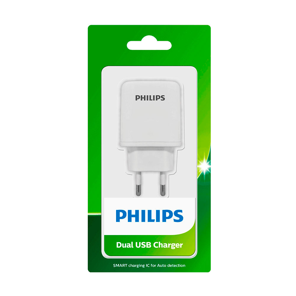 Carregador De Parede Philips Universal 2 Portas Usb 12W - SCB4400NB/59
