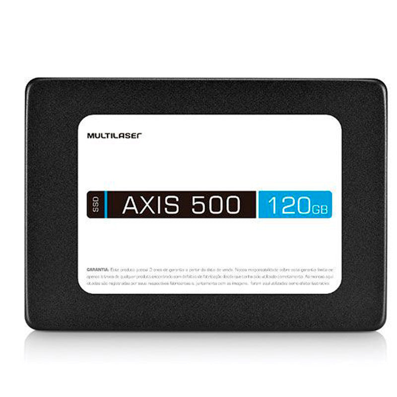 Ssd 120gb Multilaser Ss100 Axis500 540mb/s leitura 500mb/s Gravação