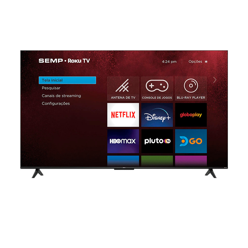 Smart TV Led Semp 55" 4K UHD Wi-fi USB HDMI Roku TV - 55RK8600