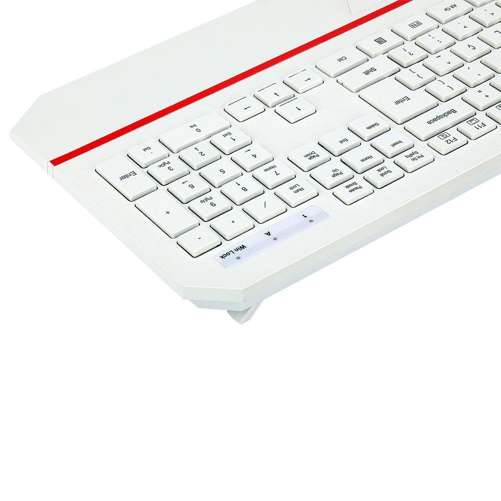 Teclado Gamer Membrana Redragon Karura 2 RGB Branco - K502W-N