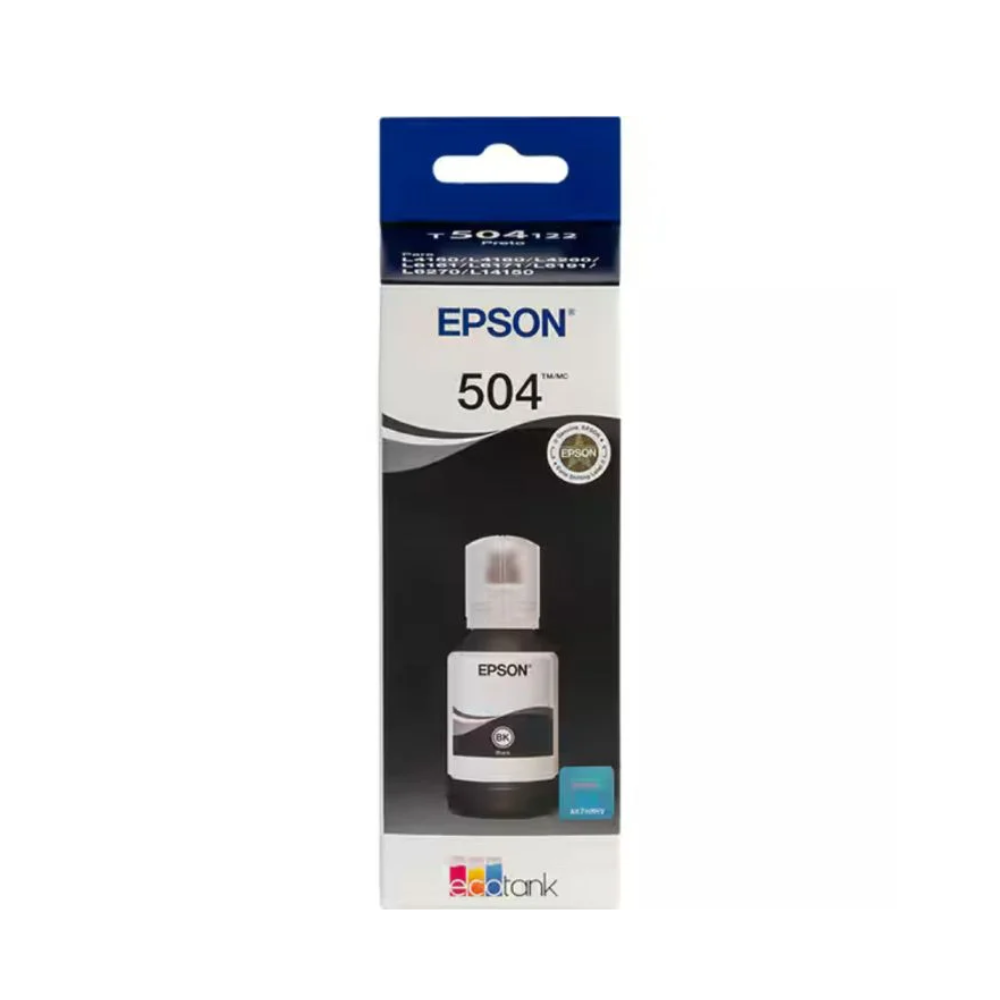 Refil De Tinta Epson T504122 127ml Preto - P/ L4150 L4160 L6171 L6161 L6191