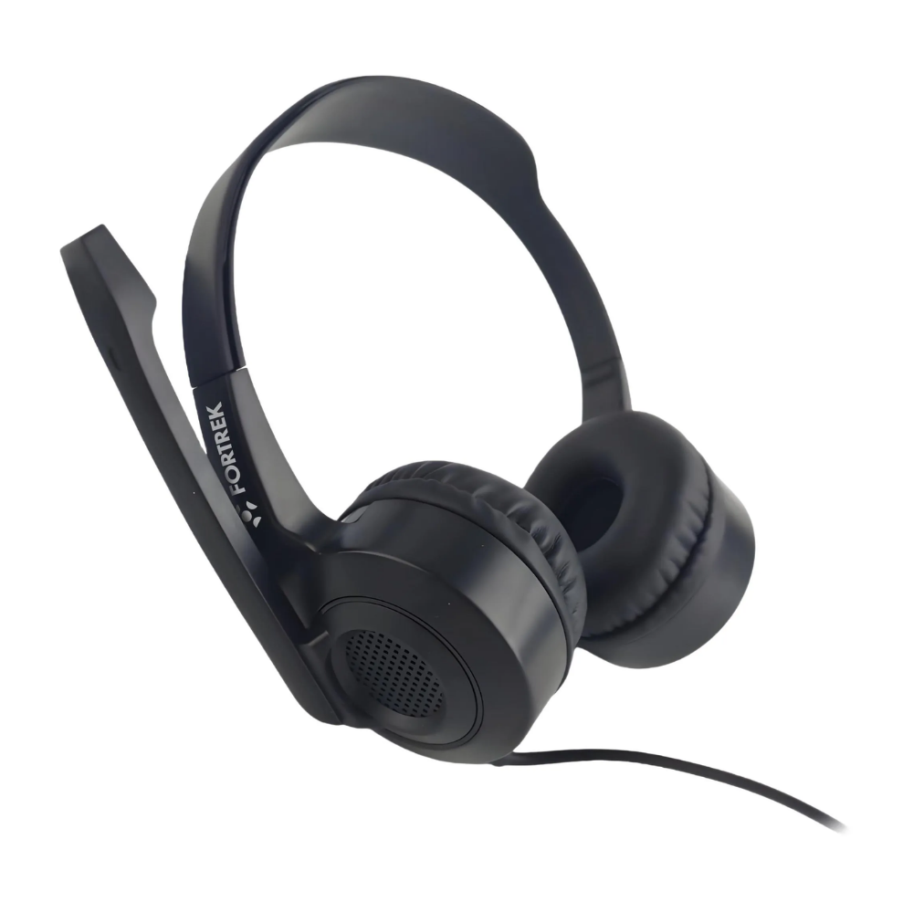 Headset Office Fortrek HBS102 USB Preto - 86949