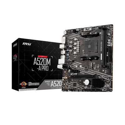 Placa Mae MSI A520M-A Pro DDR4 4600MHz Socket AM4 AMD Ryzen Hdmi Usb 3.2 - 911-7C96-065