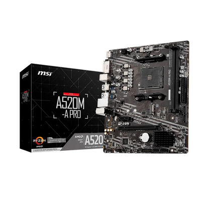 Placa Mae MSI A520M-A Pro DDR4 4600MHz Socket AM4 AMD Ryzen Hdmi Usb 3.2 - 911-7C96-065