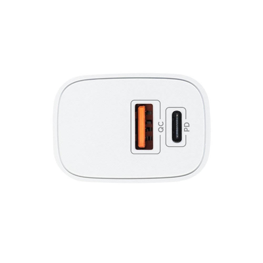 Carregador De Parede com 1 Saída Usb 2,4A + 1 Saída Tipo C PD 20W Intelbras EC11 Branco - 4820046