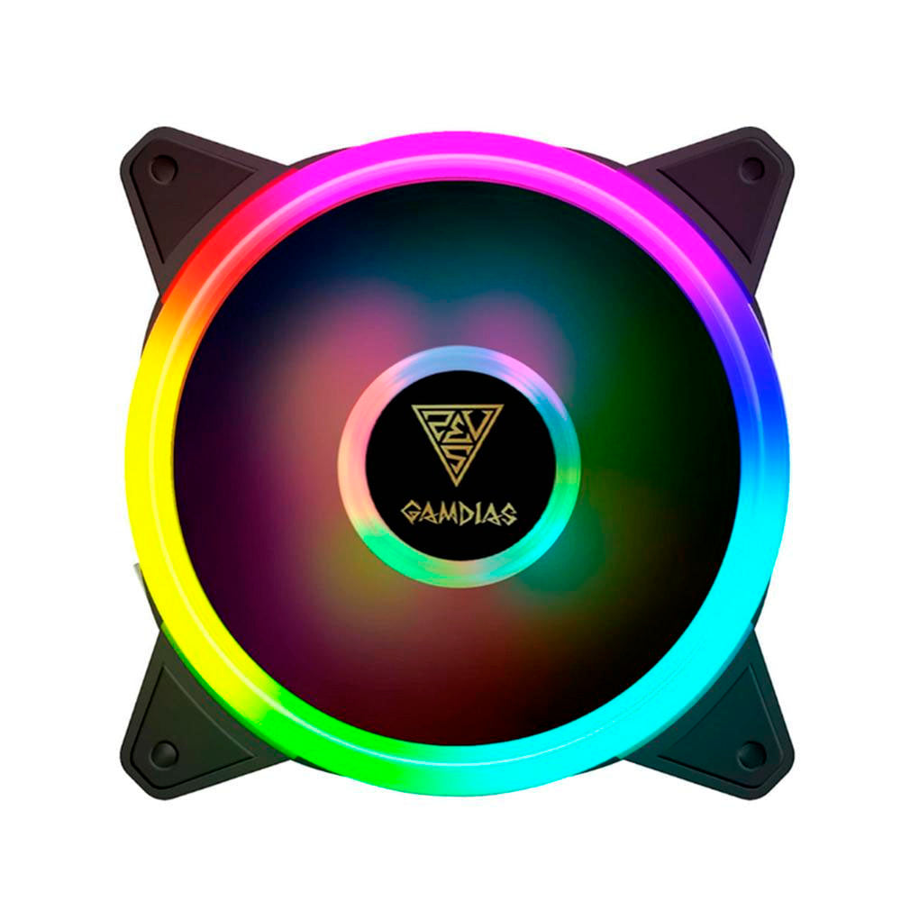 Kit c/ 4 Cooler Fan para Gabinete Gamdias Aeolus RGB 120mm C/ Fita Led e Controladora - M2-1204R ELITE Truedata