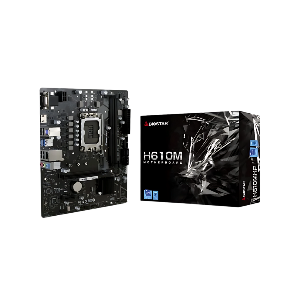 Placa Mae Biostar H610MHP 2.0 Lga 1700 Ddr4 Hdmi USB 3.2 M.2 (12a a 14a Geração) - IH615MDS
