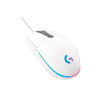 Mouse Gamer Logitech G203 LightSync 6 Botões 8000dpi Branco C/ Rgb - 910-005794