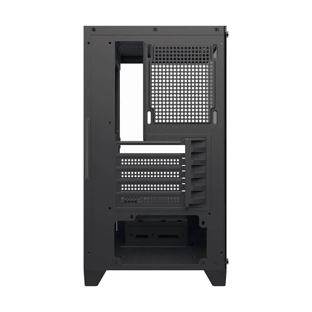 Gabinete Gamer PCYes Mid Tower Forcefield TWR Black Vulcan Preto Com Lateral e Frente em Vidro Temperado - GFFTWRBV