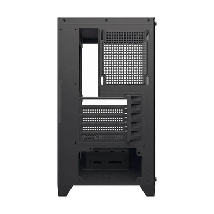 Gabinete Gamer PCYes Mid Tower Forcefield TWR Black Vulcan Preto Com Lateral e Frente em Vidro Temperado - GFFTWRBV