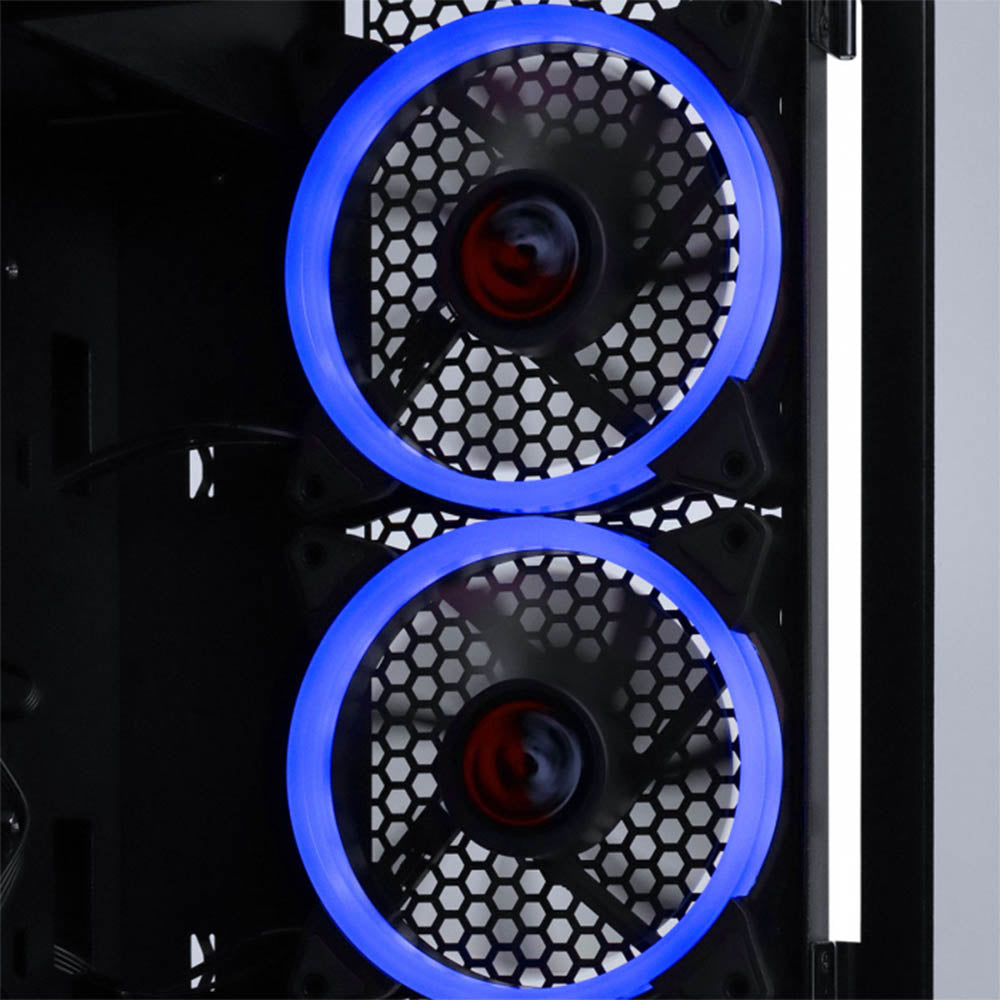 Gabinete Gamer PCYes Mid Tower Gravity Preto Com Lateral Invertida em Vidro Temperado C/ 2 Fans RGB - GRPTRGB1FV