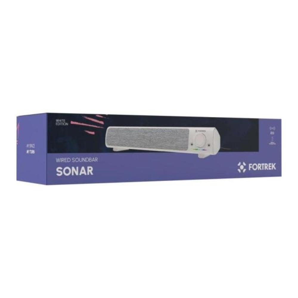 Caixa de Som Soundbar Gamer Fortrek Sonar C/ Fio Branca - 86957