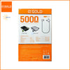 Carregador Portátil Power Bank AGold 5000Mah Multiconexões 2.1A - BTE-03