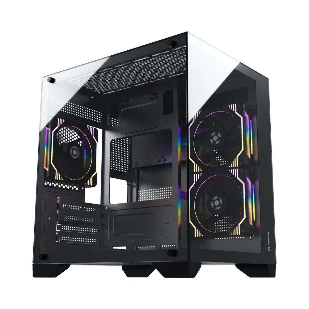 Gabinete Gamer Fortrek Mid Tower Clarity C/ Lateral Em Vidro Temperado Preto - 83456